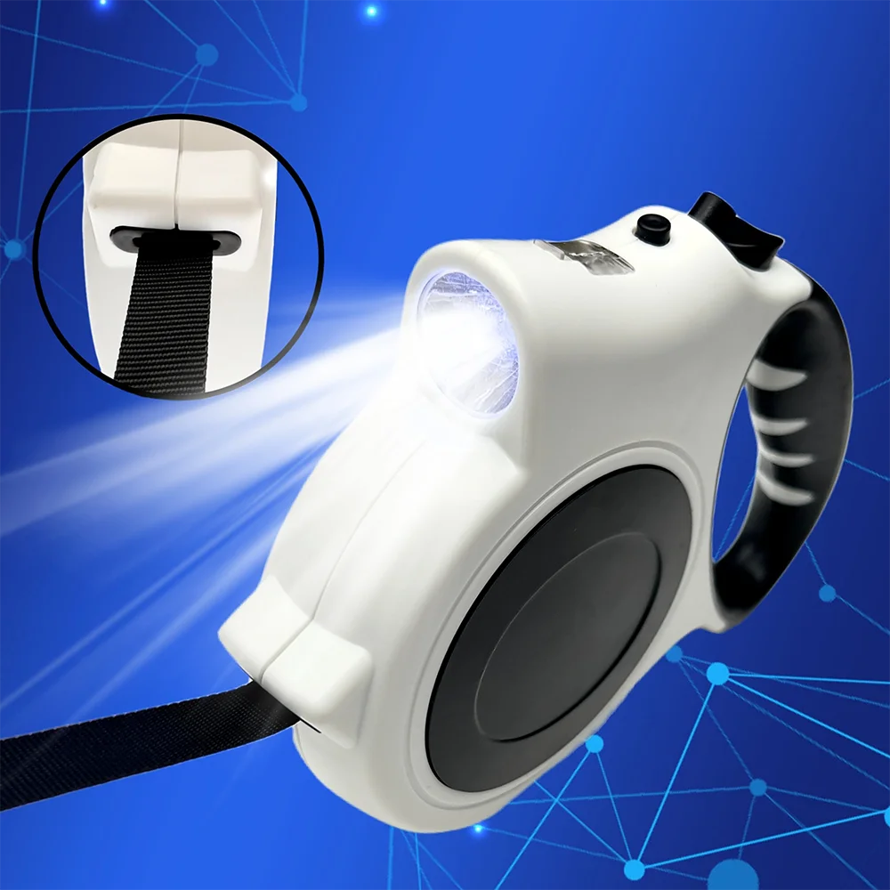 Retractable Dog Lead / Leash with Torch / Flashlight